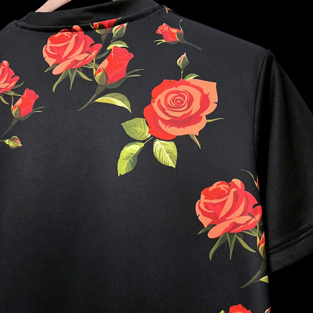 2324 Japanese Rose Black S Xxl Maillot Domicile miniature 2