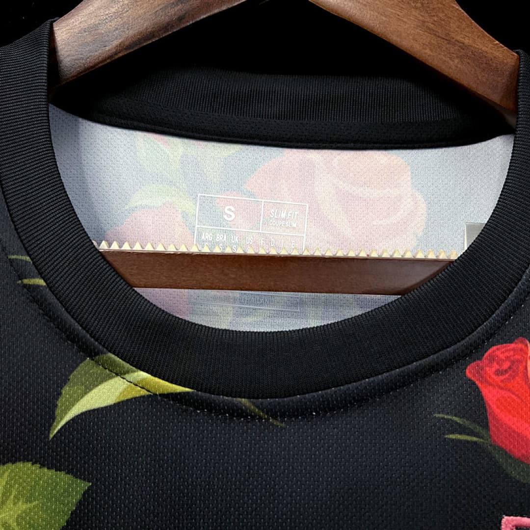 2324 Japanese Rose Black S Xxl Maillot Domicile miniature 6