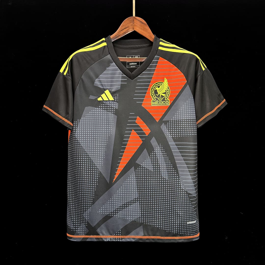 2425 Mexican Black Goalie S Xxxxl Maillot Domicile miniature 6