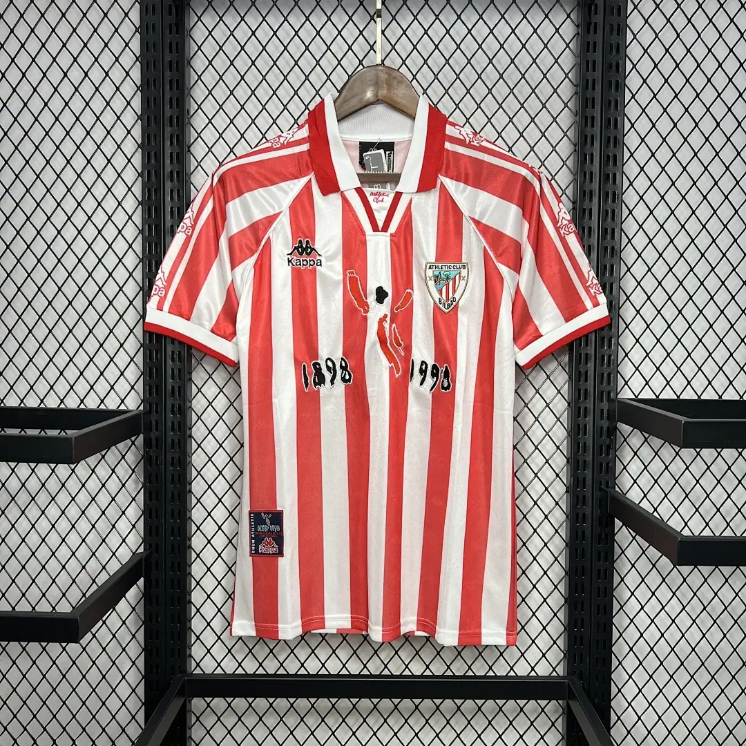Athletic Bilbao Maillot Domicile Retro 1997-1998 miniature 2