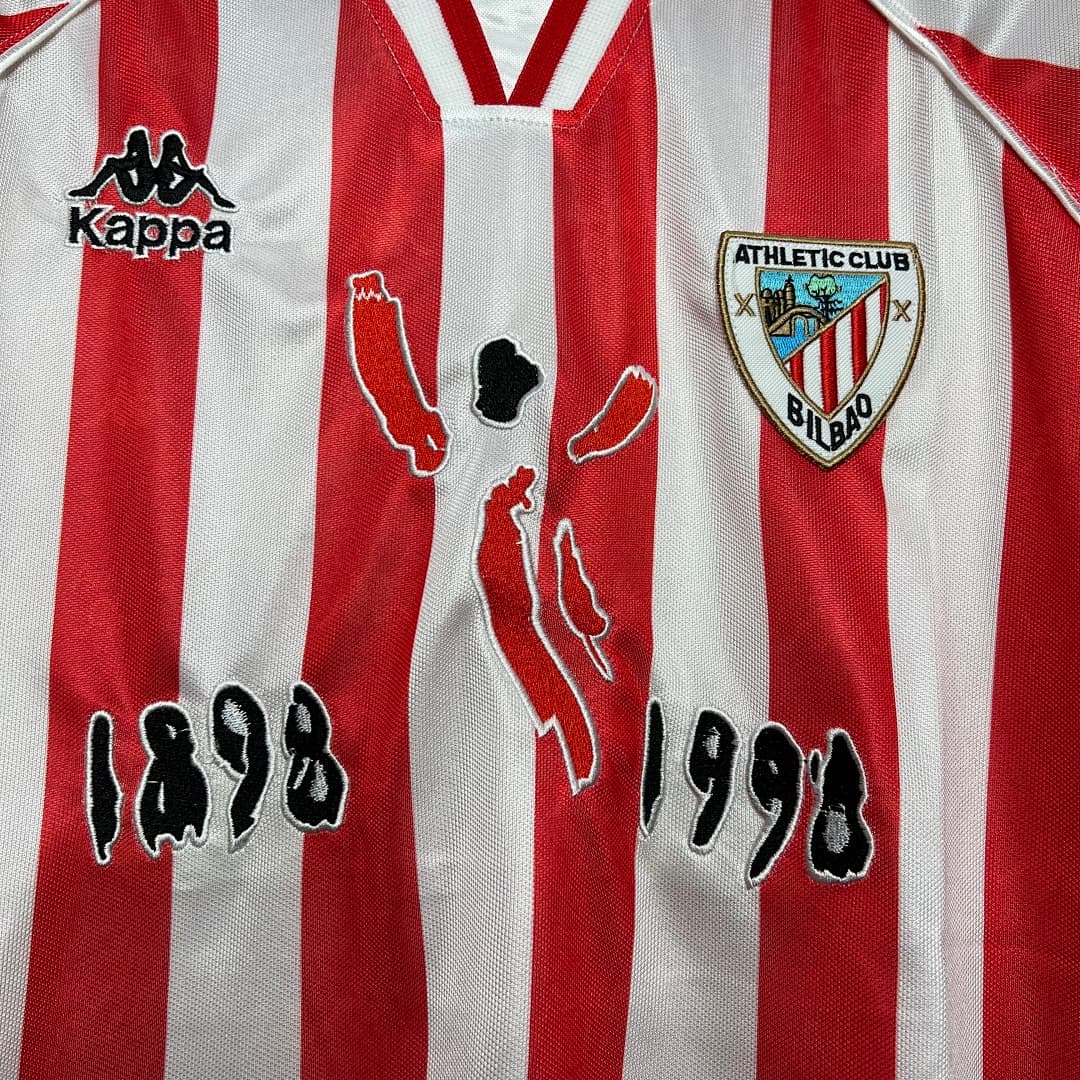 Athletic Bilbao Maillot Domicile Retro 1997-1998 miniature 3