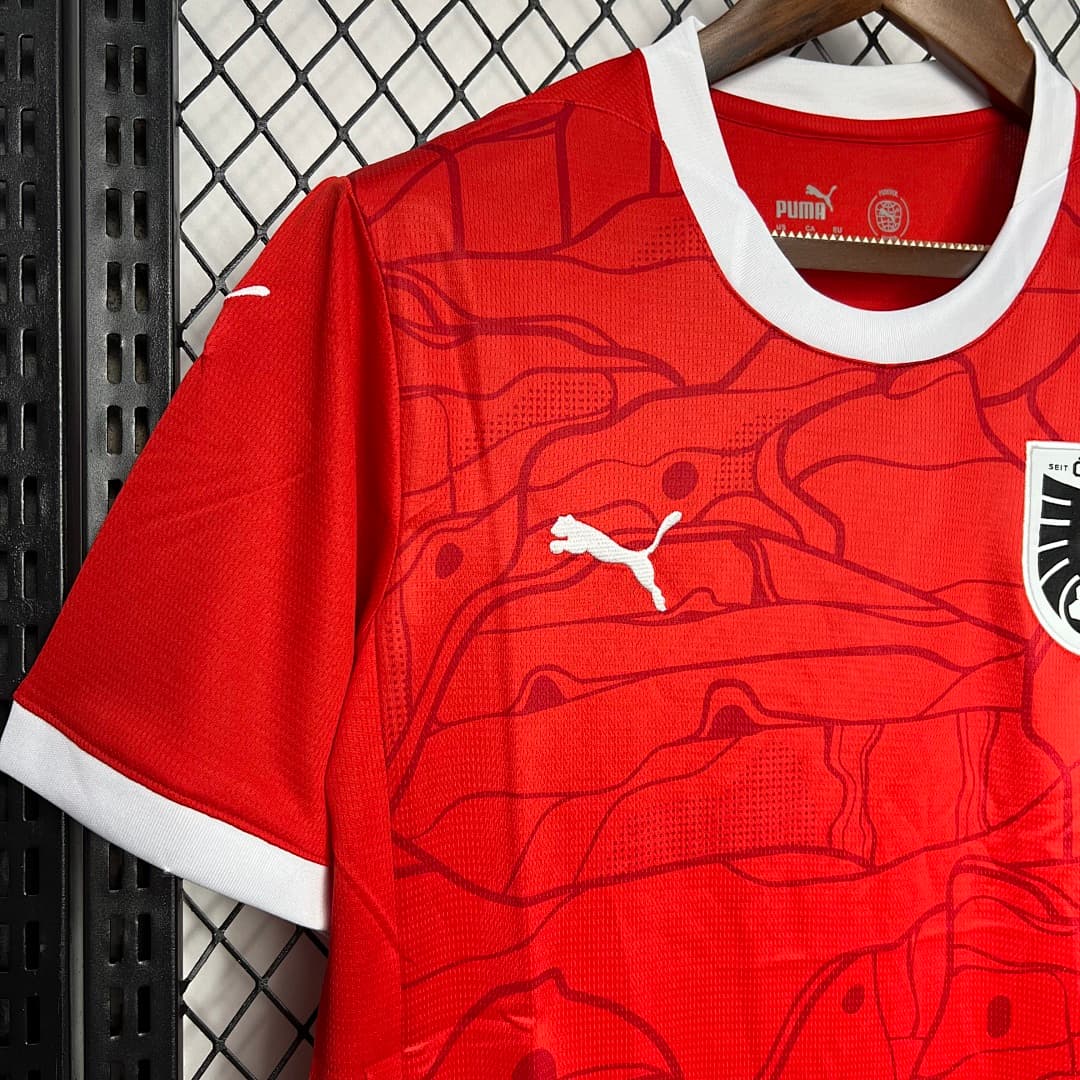Austria 2024-2025 Euro Maillot Domicile miniature 3