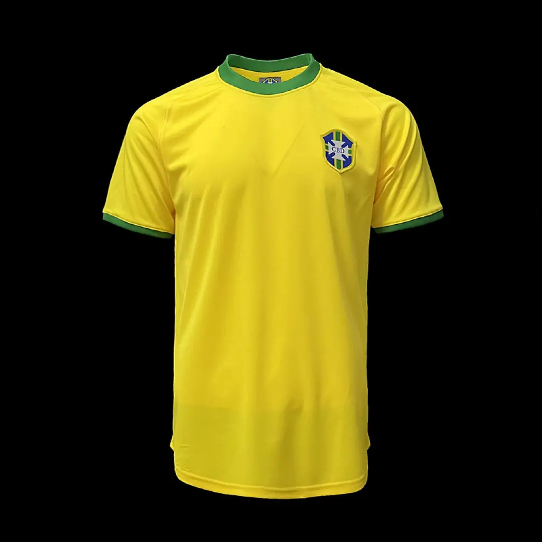 Brésil Maillot Domicile Retro 1970
