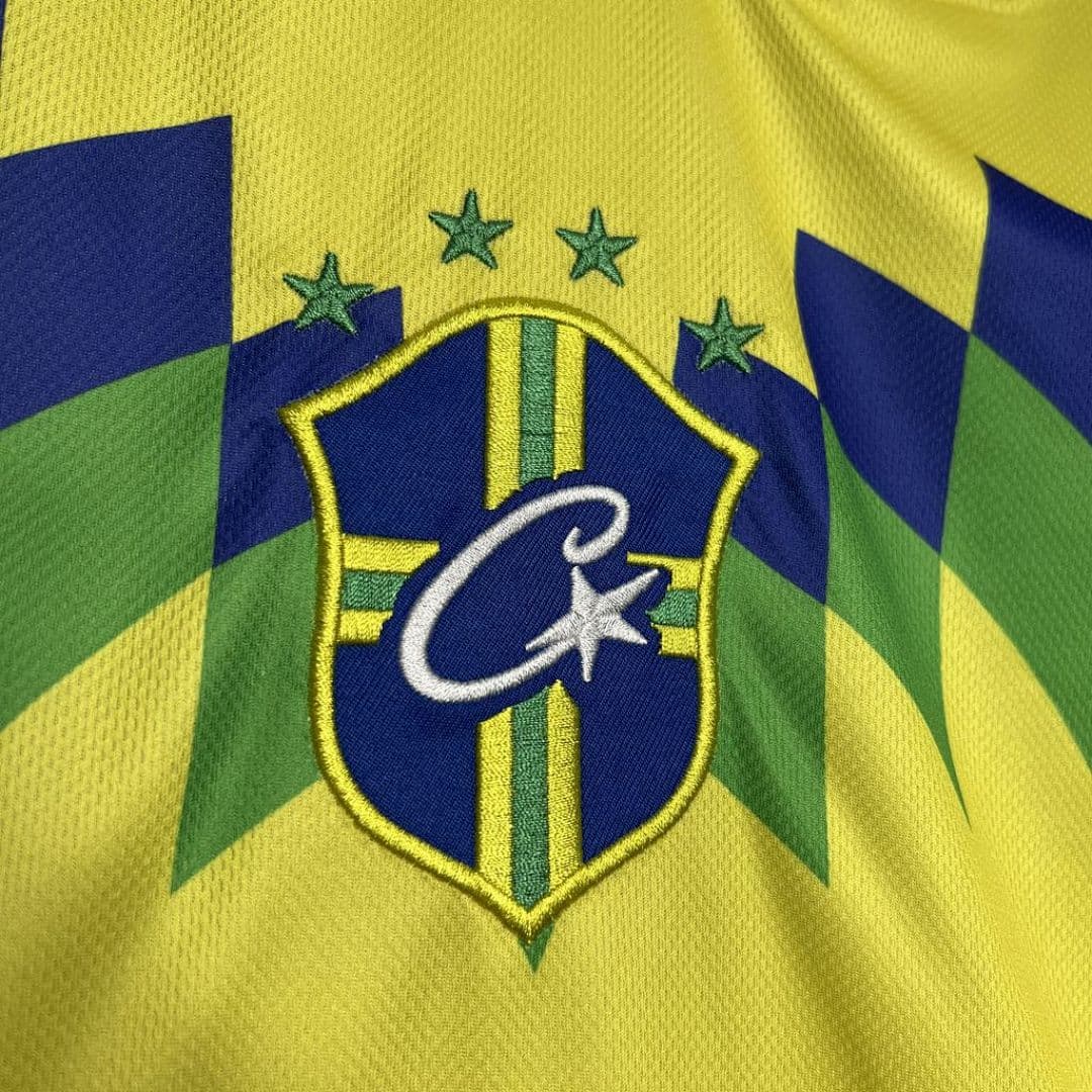 Brésil Maillot Domicile Retro 1995 miniature 3