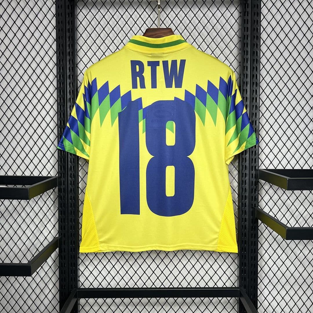 Brésil Maillot Domicile Retro 1995 miniature 7