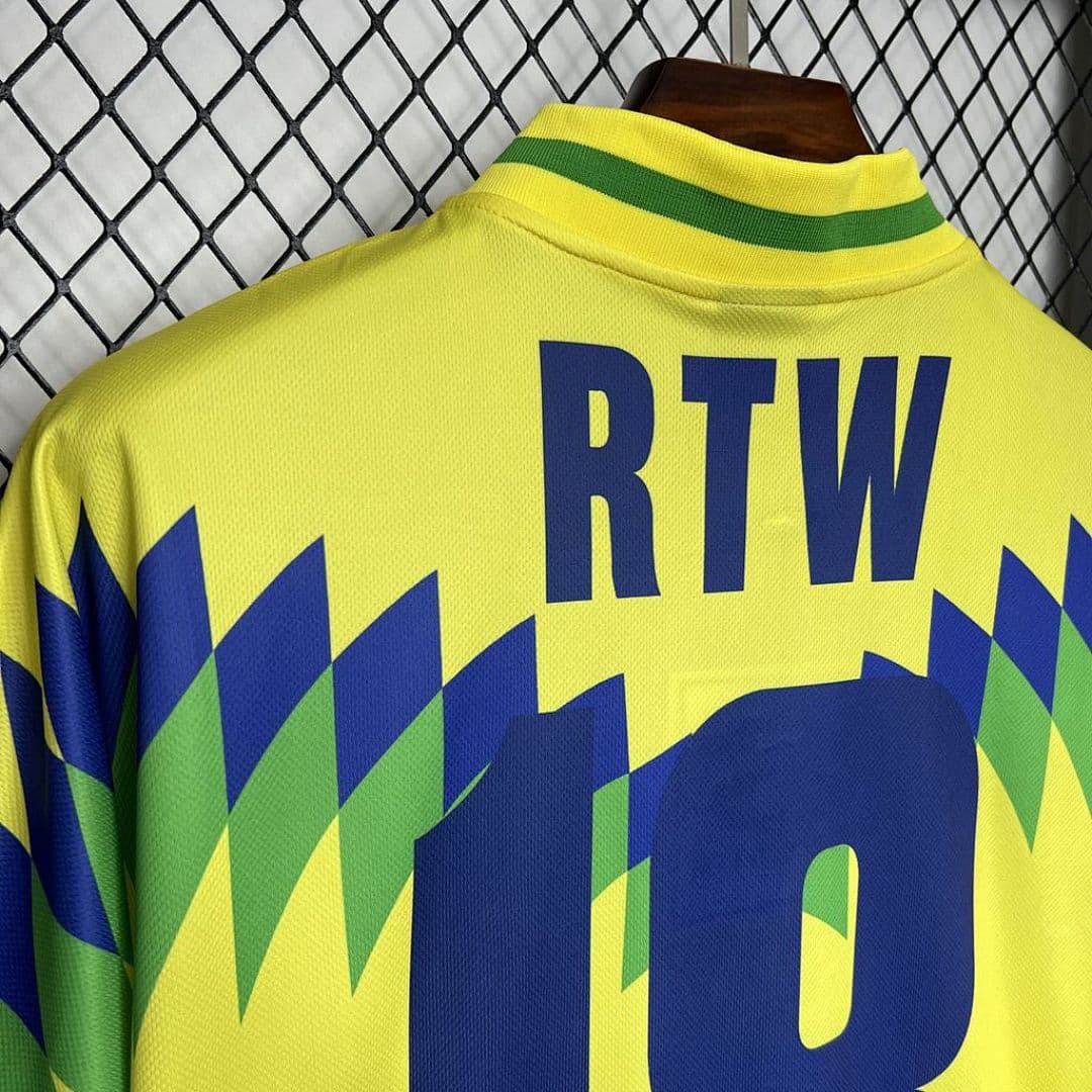 Brésil Maillot Domicile Retro 1995 miniature 8