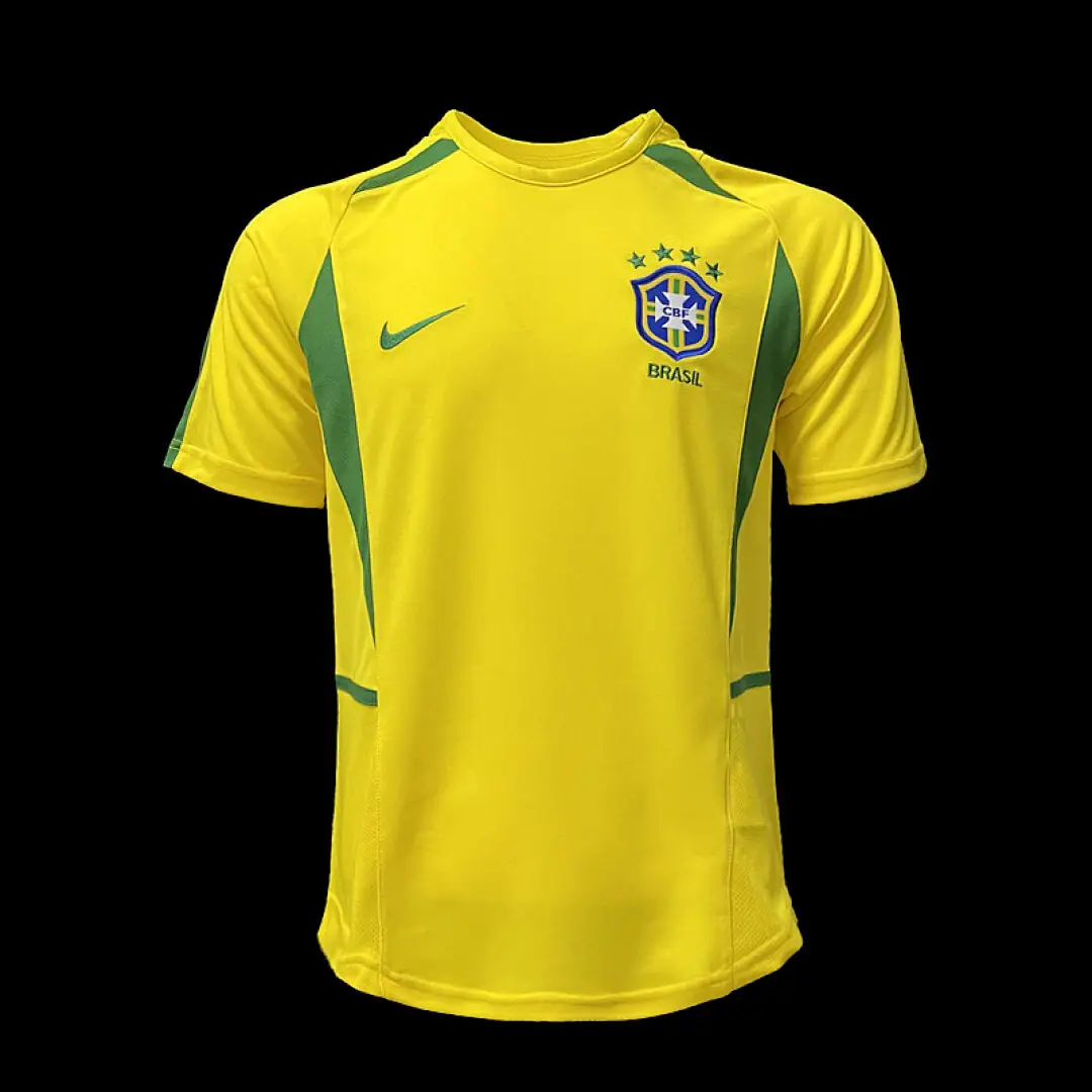 Brésil Maillot Domicile Retro 2002