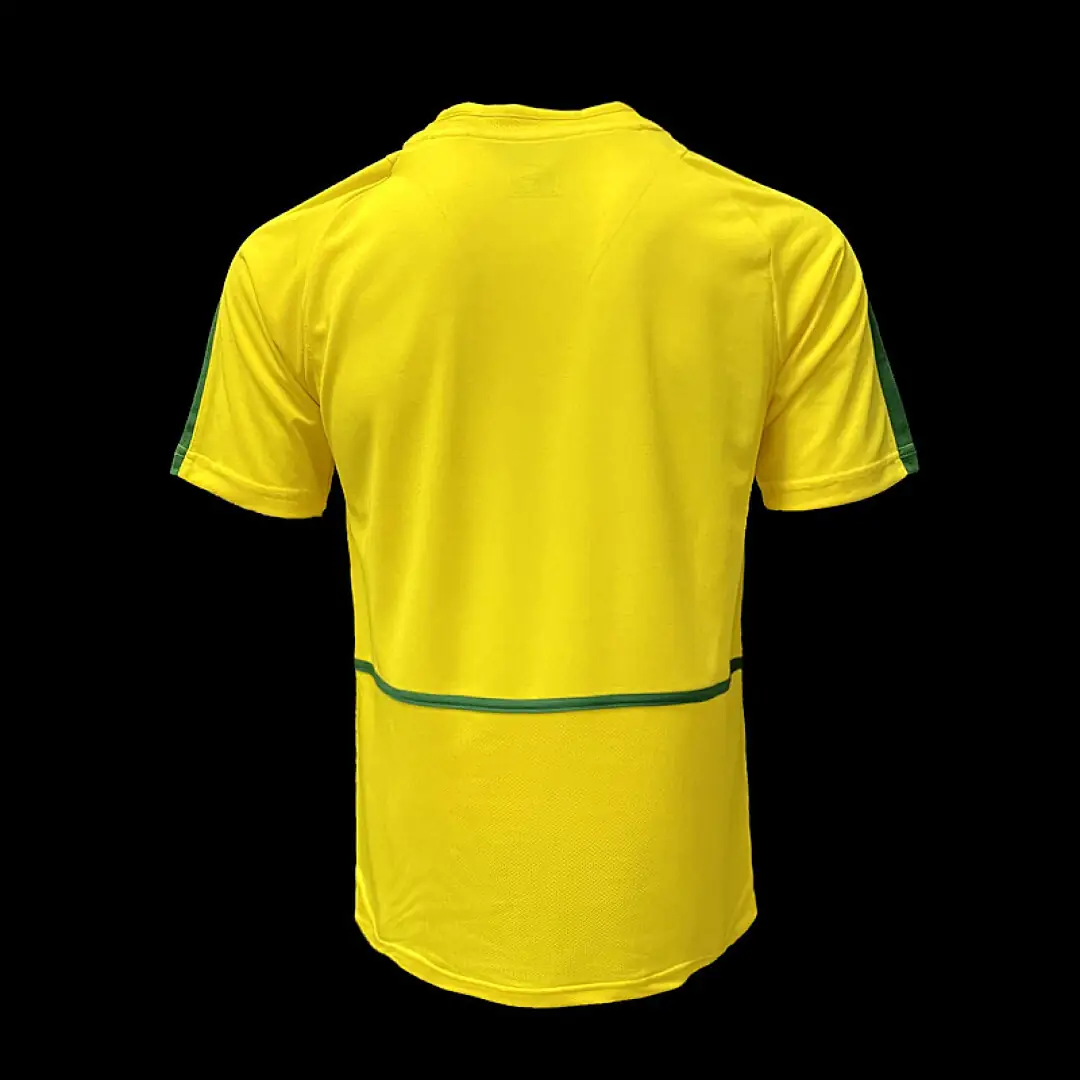 Brésil Maillot Domicile Retro 2002 miniature 2