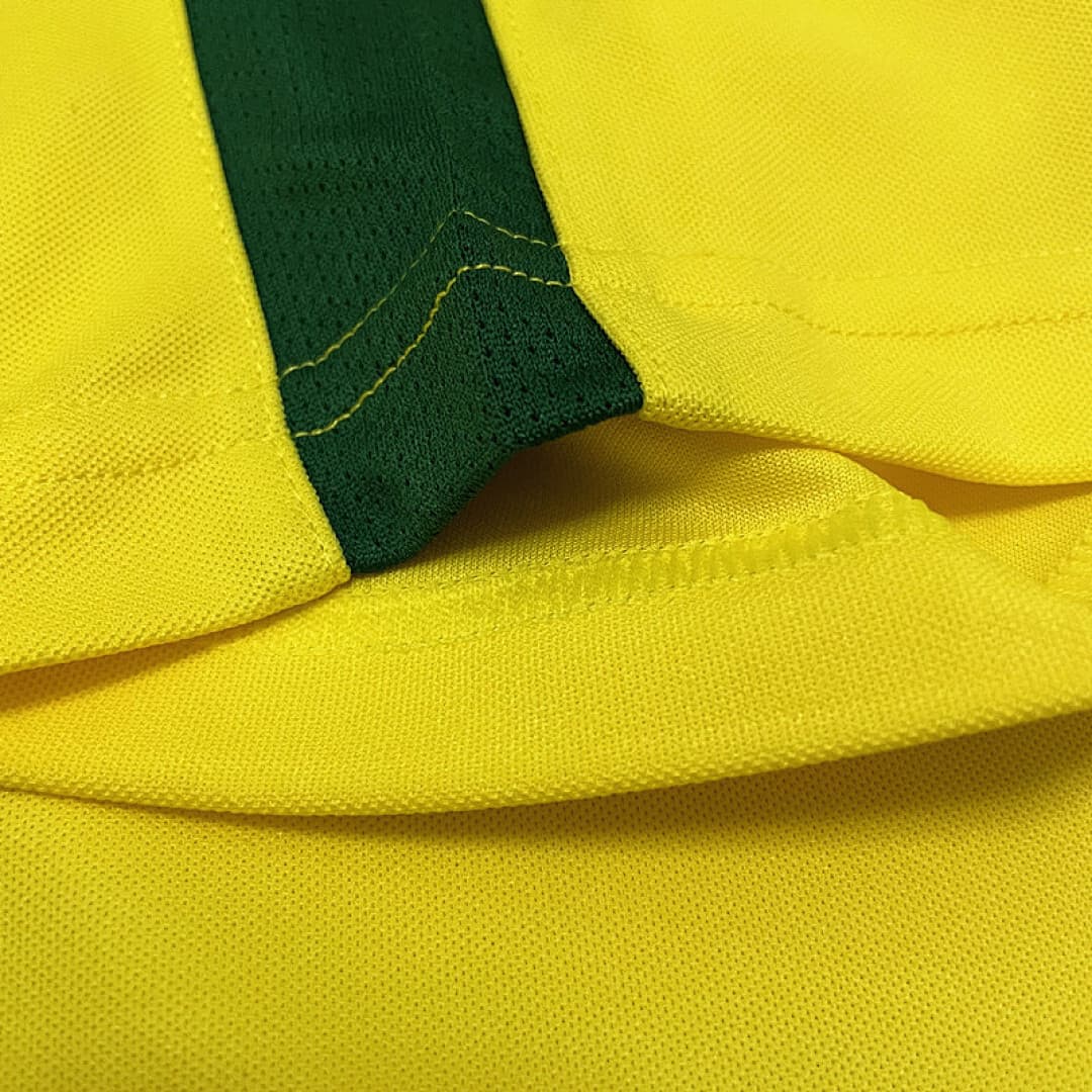 Brésil Maillot Domicile Retro 2002 miniature 4