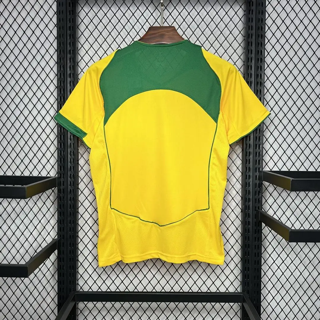 Brésil Maillot Domicile Retro 2004 miniature 2