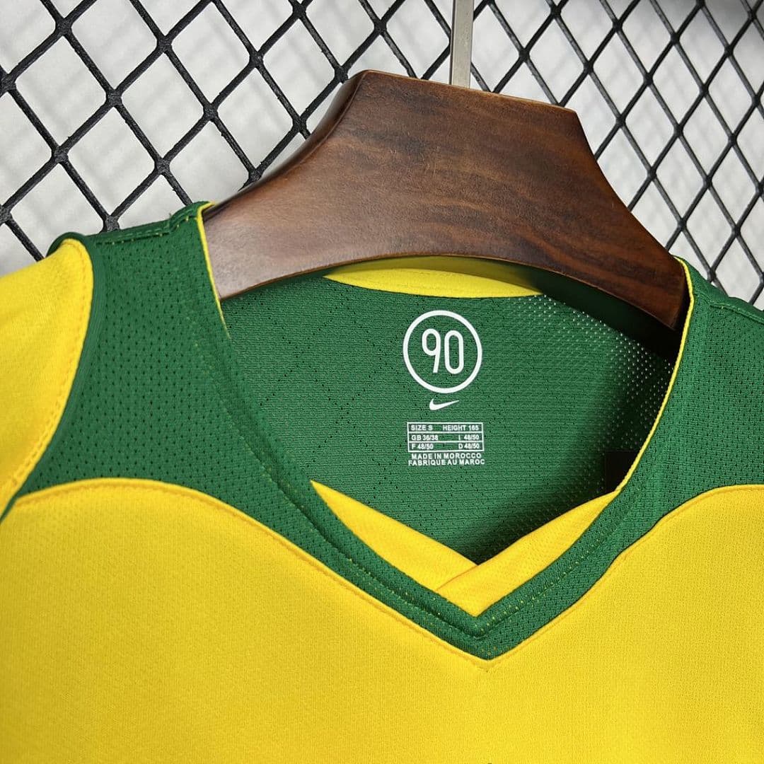 Brésil Maillot Domicile Retro 2004 miniature 7