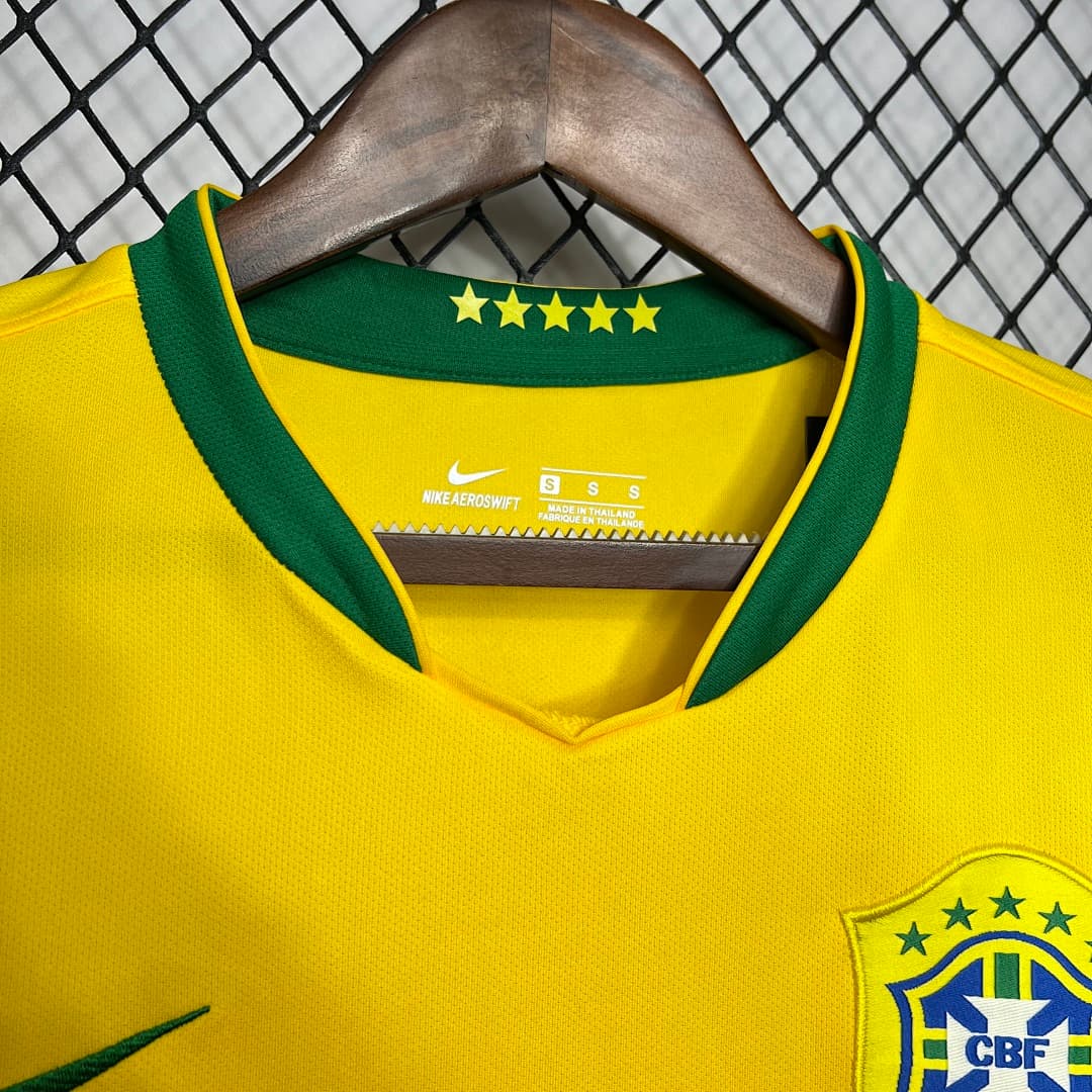 Brésil Maillot Domicile Retro 2006 miniature 3