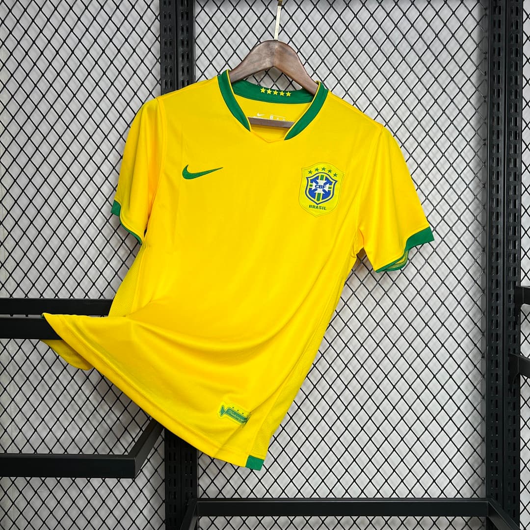 Brésil Maillot Domicile Retro 2006 miniature 7