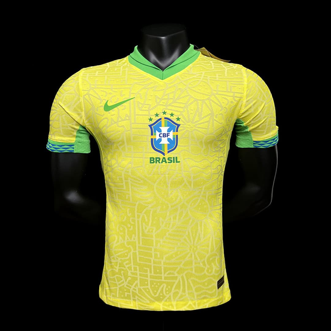 Brésil Maillot Domicile Version Joueur miniature 11