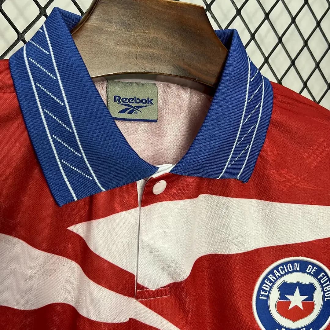 Chile Maillot Domicile Manches Longues Retro 1998 miniature 2