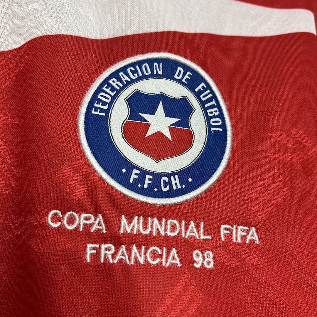 Chile Maillot Domicile Manches Longues Retro 1998 miniature 4