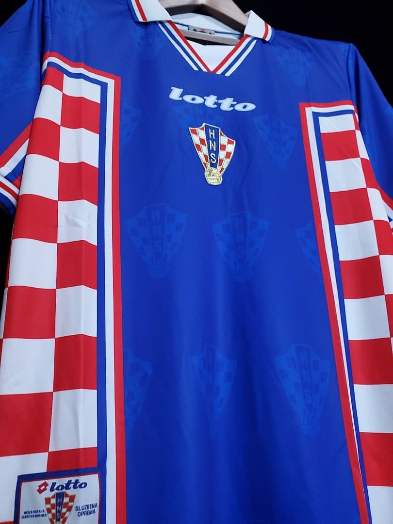Croatie Maillot Extérieur Retro 1998 miniature 5