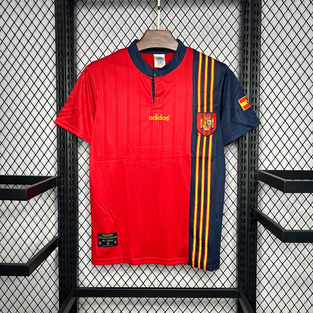 Espagne Maillot Domicile Retro 1996 miniature 4