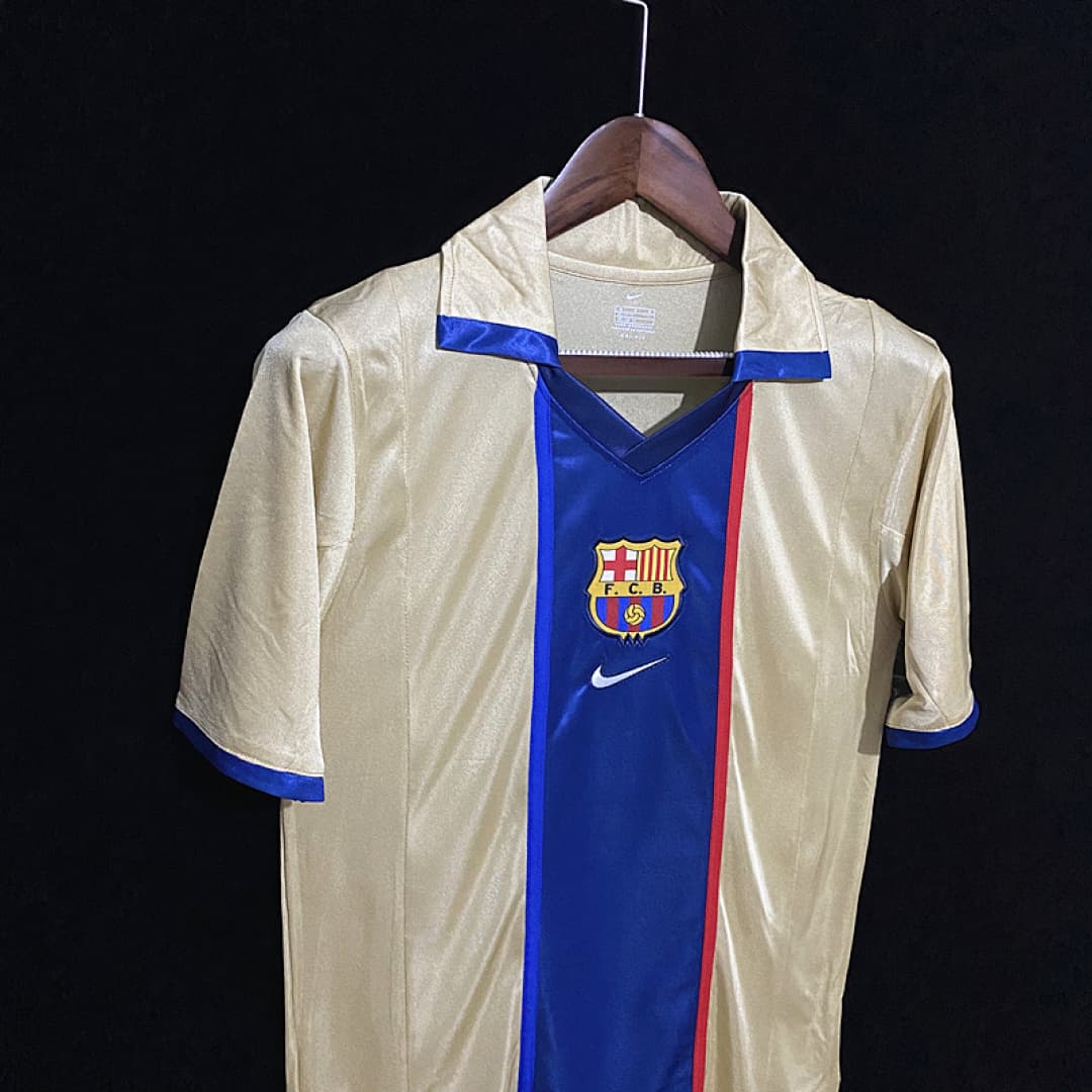 FC Barcelone Maillot Extérieur Retro 2002 miniature 8