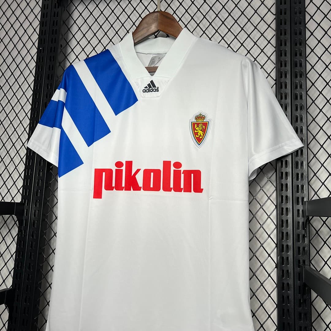 Real Zaragoza 199293 Maillot Domicile Retro miniature 4