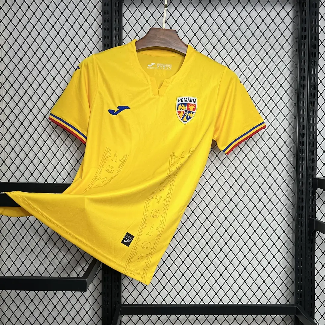 Romania 2024-2025 Euro Maillot Domicile
