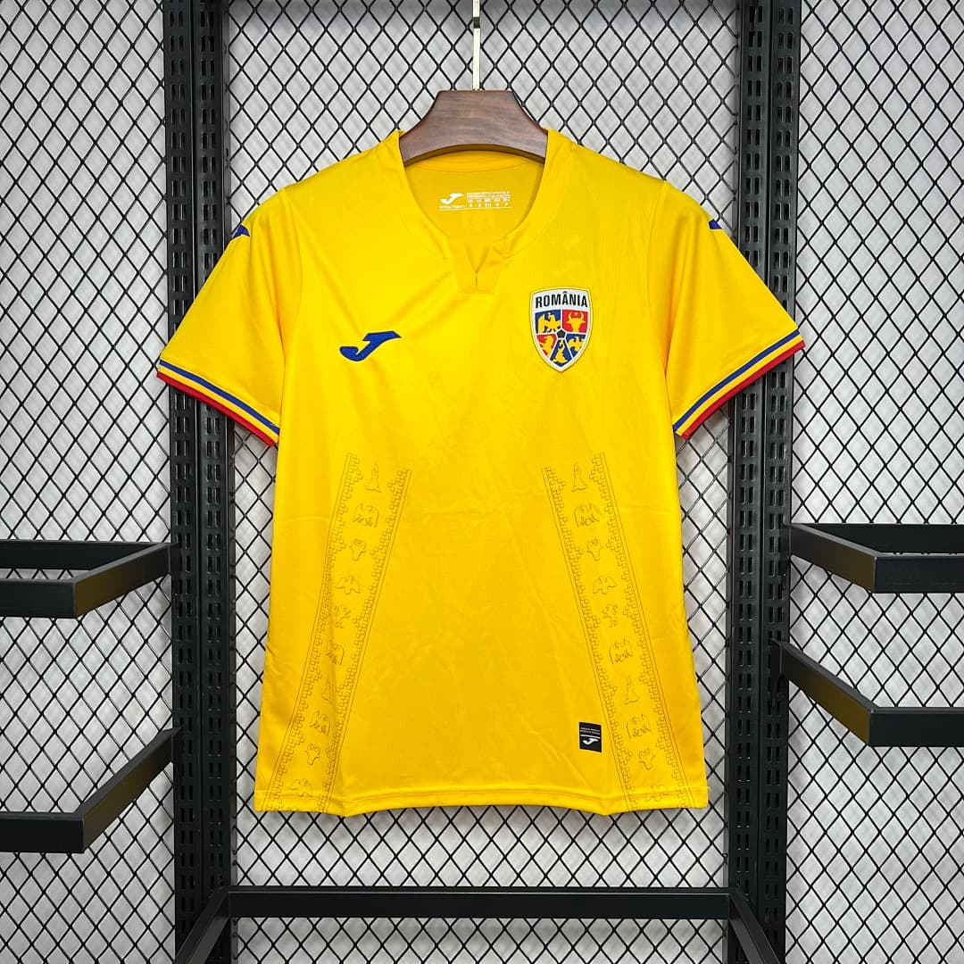 Romania 2024-2025 Euro Maillot Domicile miniature 3