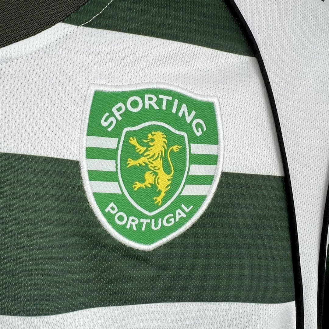 Sporting CP Maillot Domicile Manches Longues Retro miniature 4