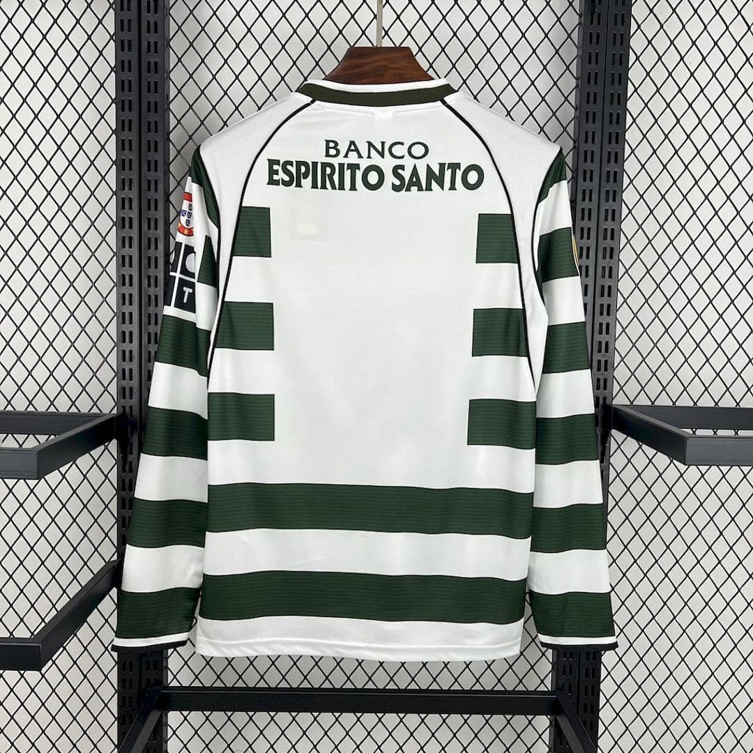 Sporting CP Maillot Domicile Manches Longues Retro miniature 7