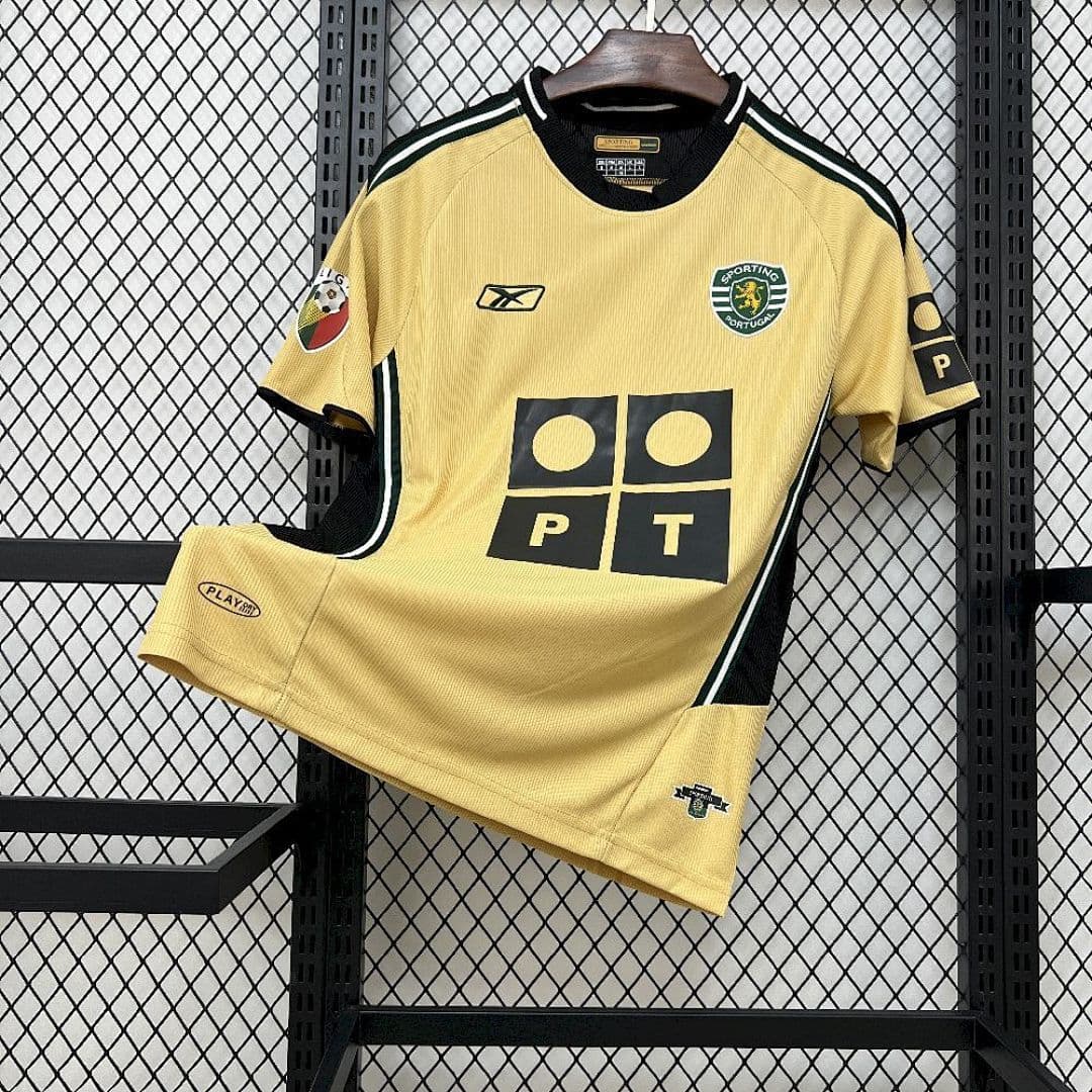 Sporting CP Maillot Extérieur Retro 2003-2004 miniature 5