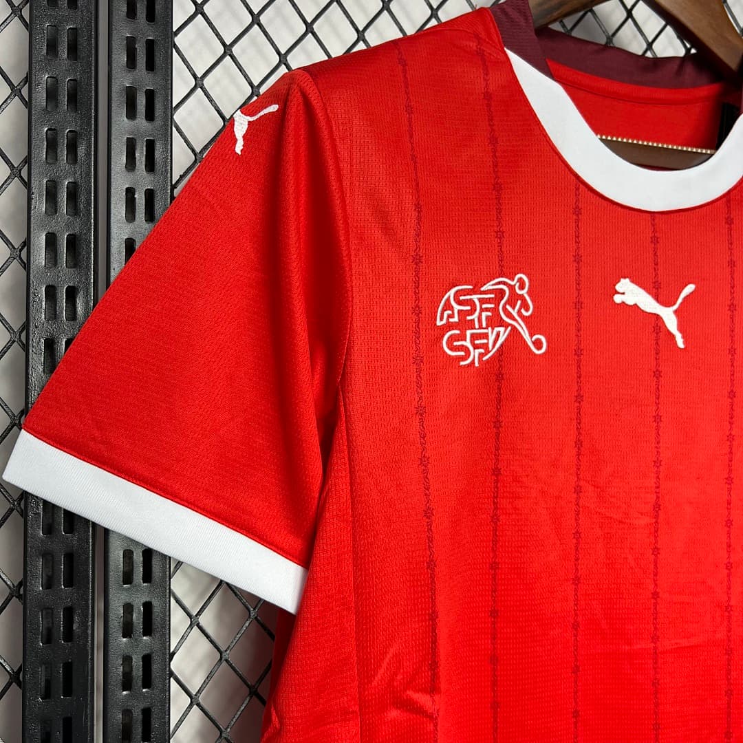 Switzerland 2024-2025 Euro Maillot Domicile miniature 3