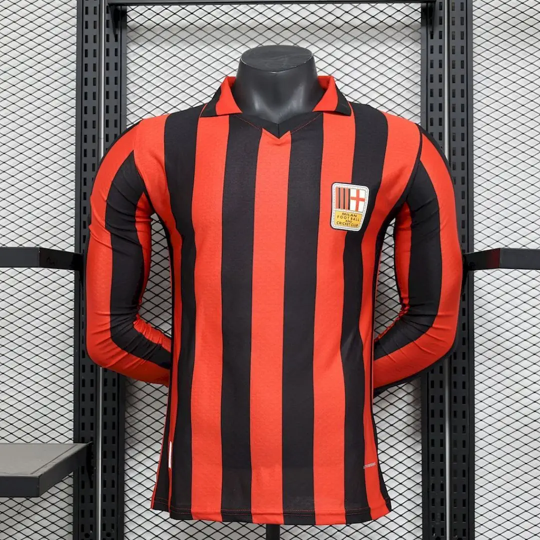 AC Milan Maillot Domicile Version Joueur Manches Longues Edition Speciale Retro
