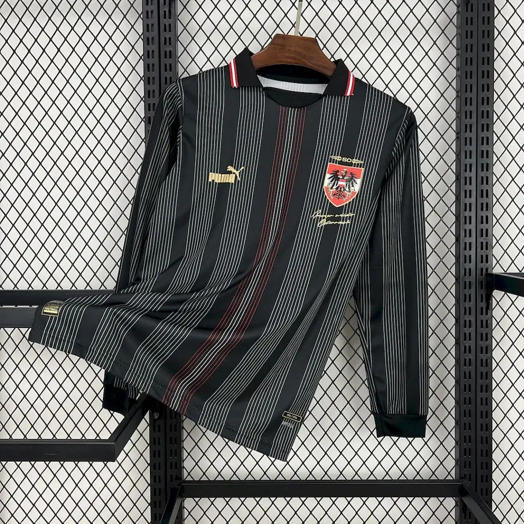 Austria 2024-2025 50Th Long Sleeves Maillot Domicile Manches Longues Retro