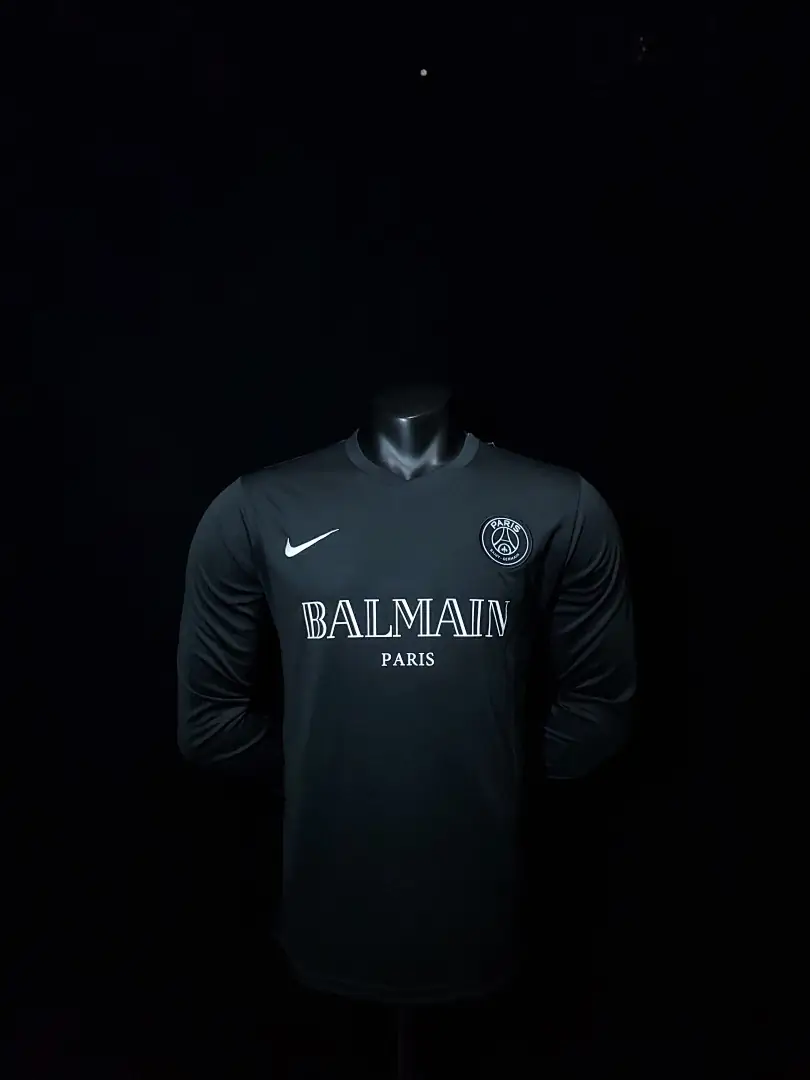 Balenciaga Joint Edition Long Sleeve Black S 2Xl Maillot Domicile Manches Longues 2020-2021