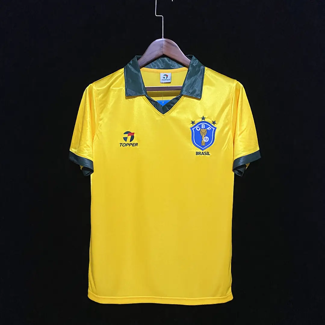 Bresil Maillot Domicile Retro 1985
