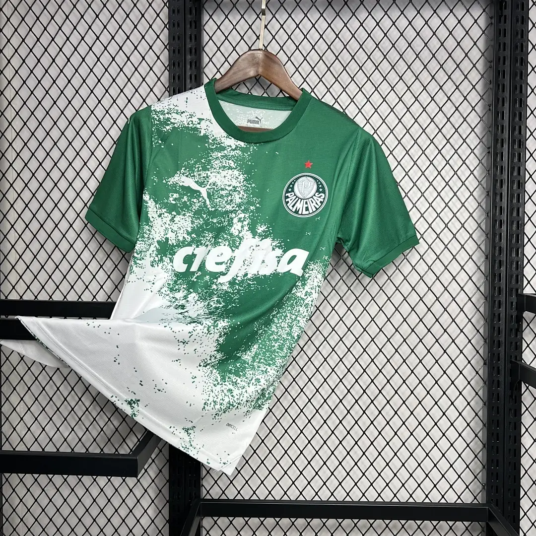 Palmeiras 2024-2025 Special Edition White And Green Maillot Domicile Edition Speciale