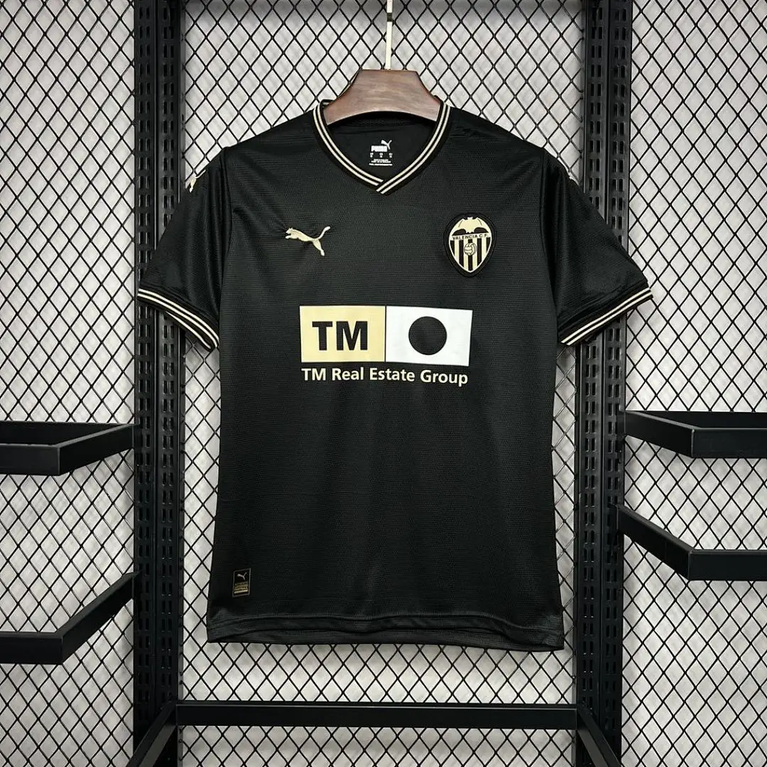 Valencia Cf 2024-2025 Black Gold Edition Maillot Domicile
