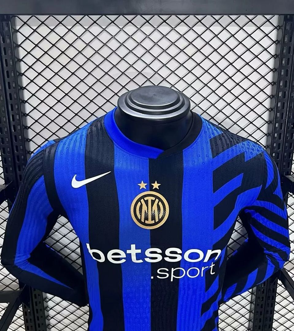 Inter Milan Maillot Domicile Version Joueur Manches Longues miniature 2