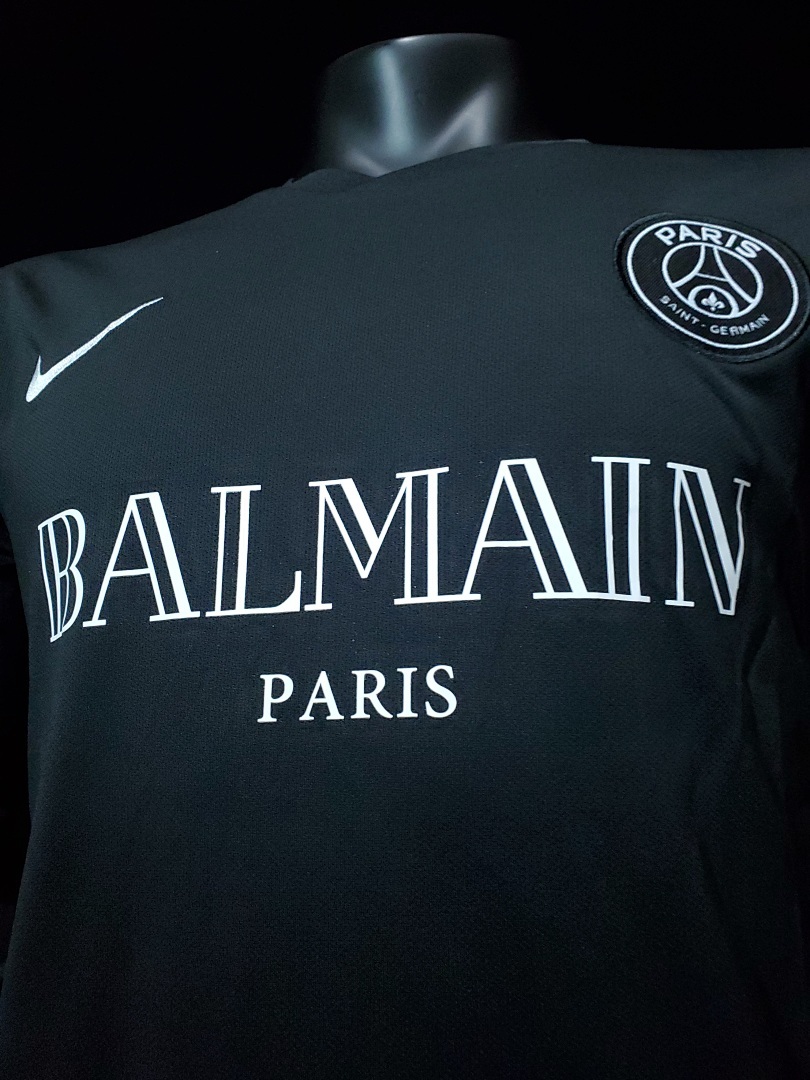 Balenciaga Joint Edition Long Sleeve Black S 2Xl Maillot Domicile Manches Longues 2020-2021 miniature 9