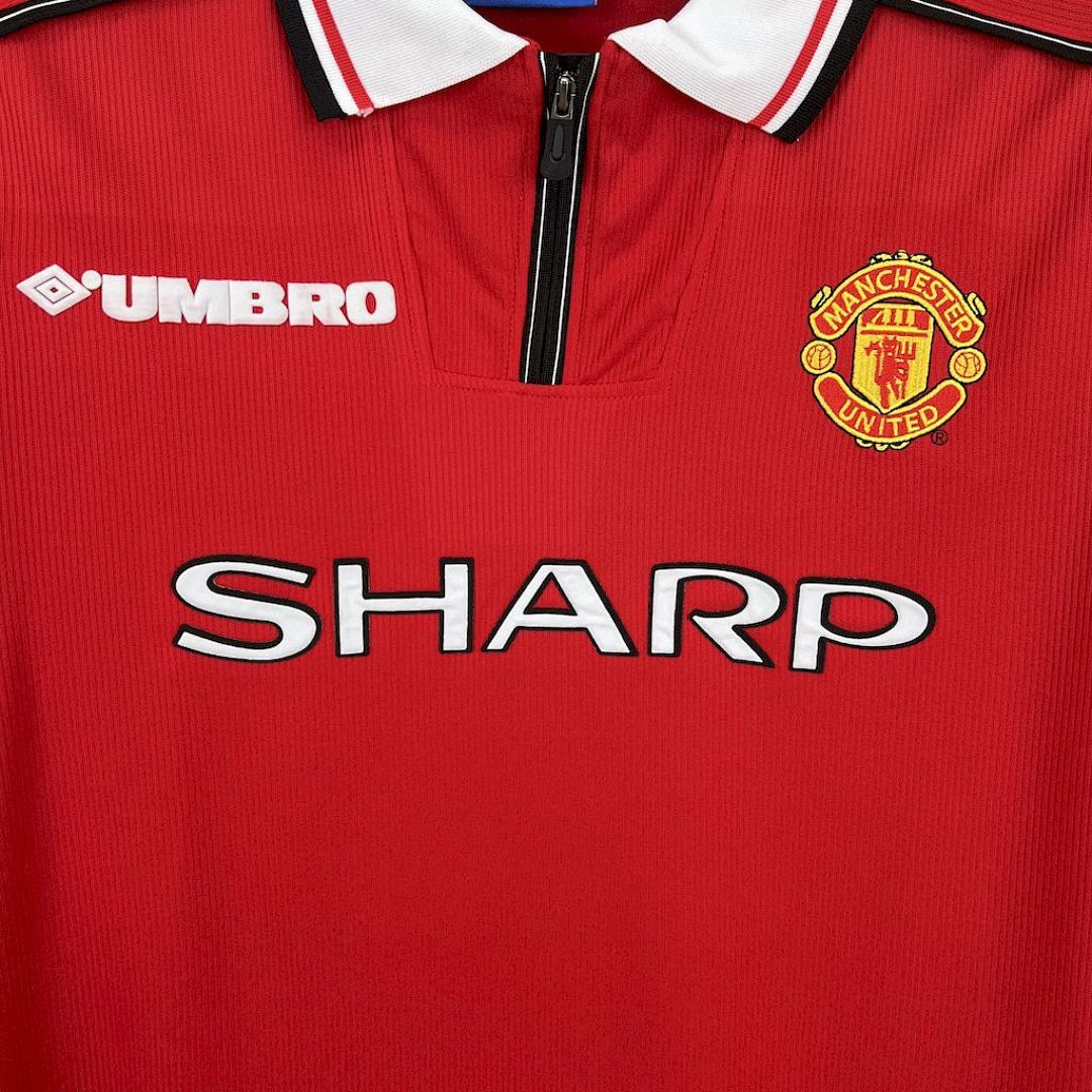Manchester United Maillot Domicile Manches Longues Retro miniature 2