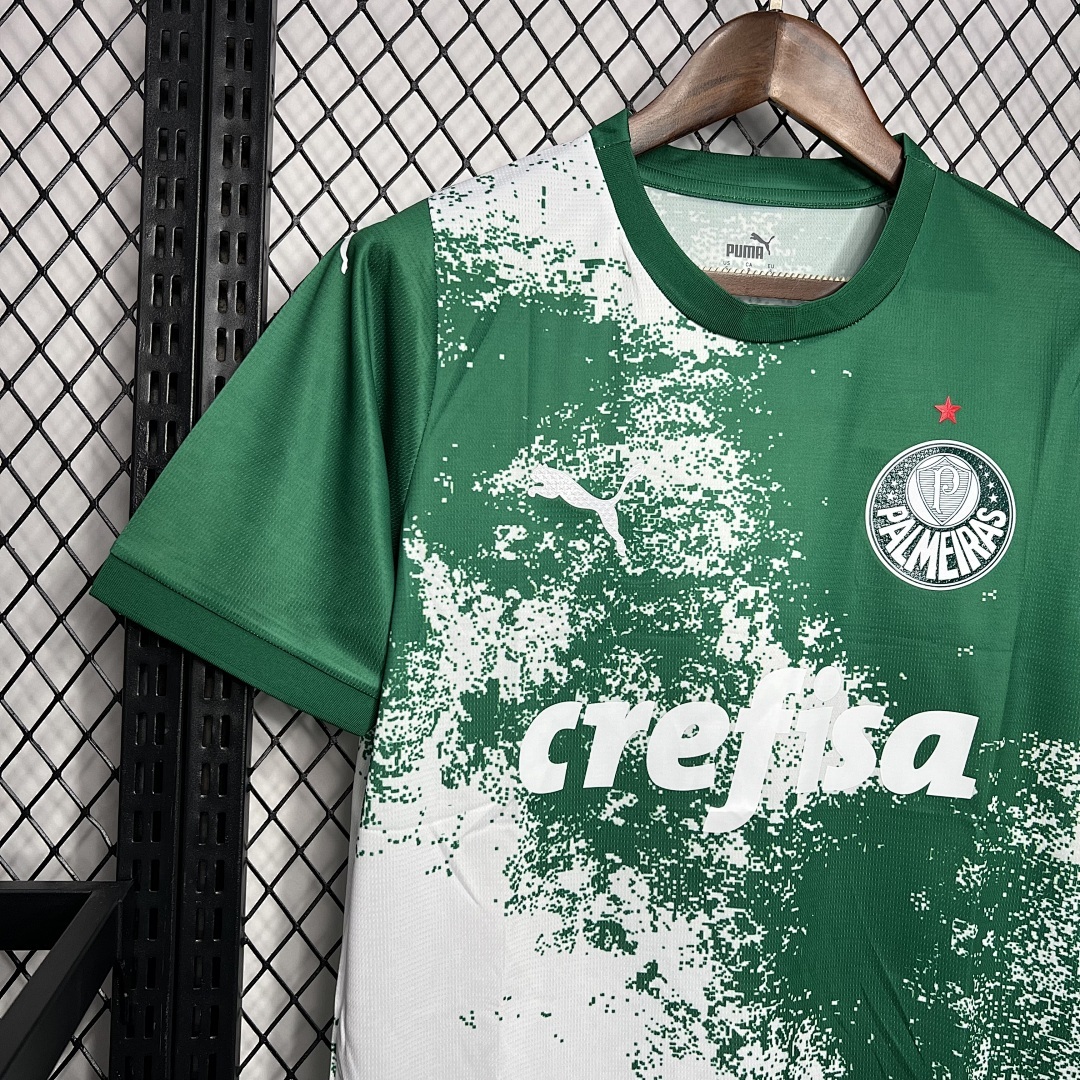 Palmeiras 2024-2025 Special Edition White And Green Maillot Domicile Edition Speciale miniature 6