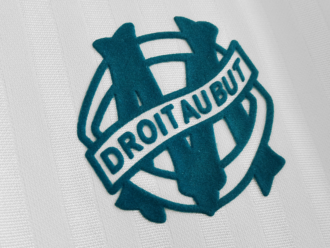 Olympique de Marseille Maillot Domicile Manches Longues Retro 1990 miniature 6