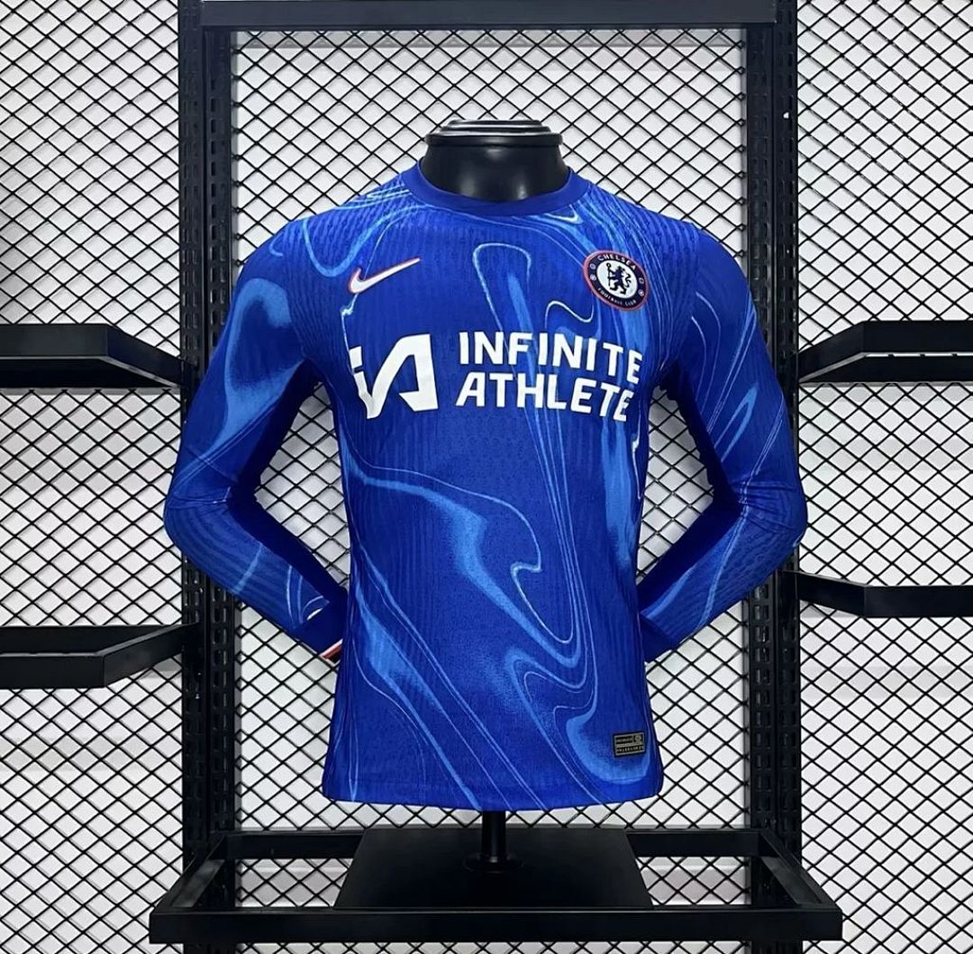 Chelsea Maillot Domicile Version Joueur Manches Longues