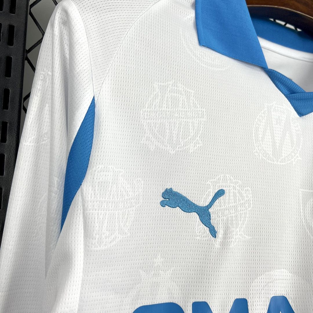 Olympique de Marseille Maillot Domicile Manches Longues 2025-2026 miniature 6