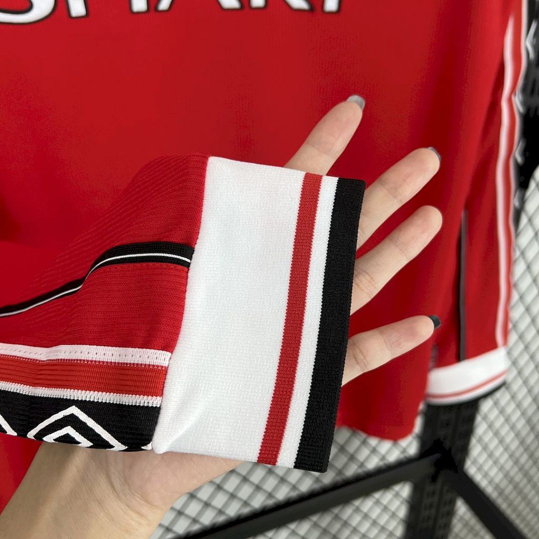 Manchester United Maillot Domicile Manches Longues Retro miniature 6