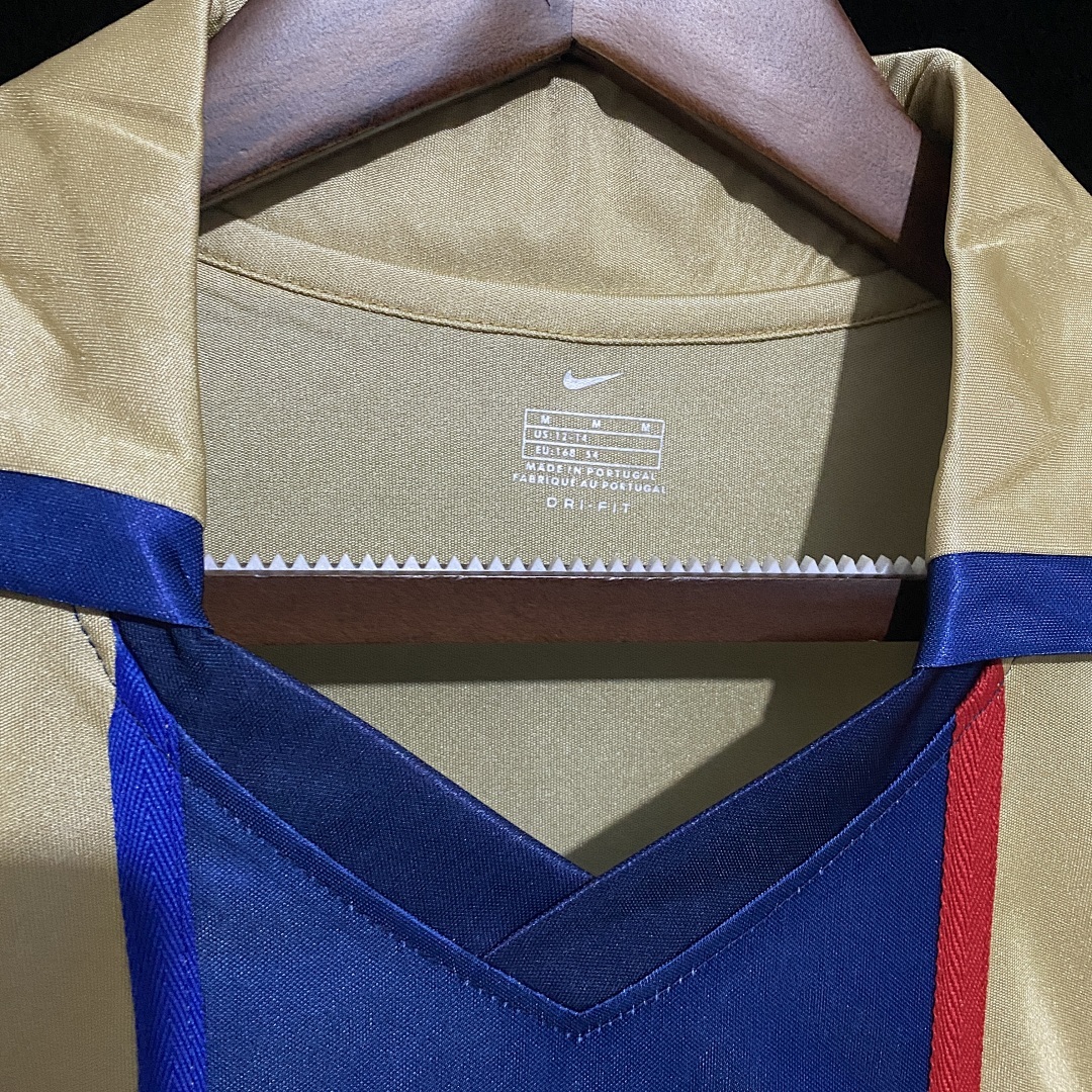 FC Barcelone Maillot Exterieur Retro 2002 miniature 4