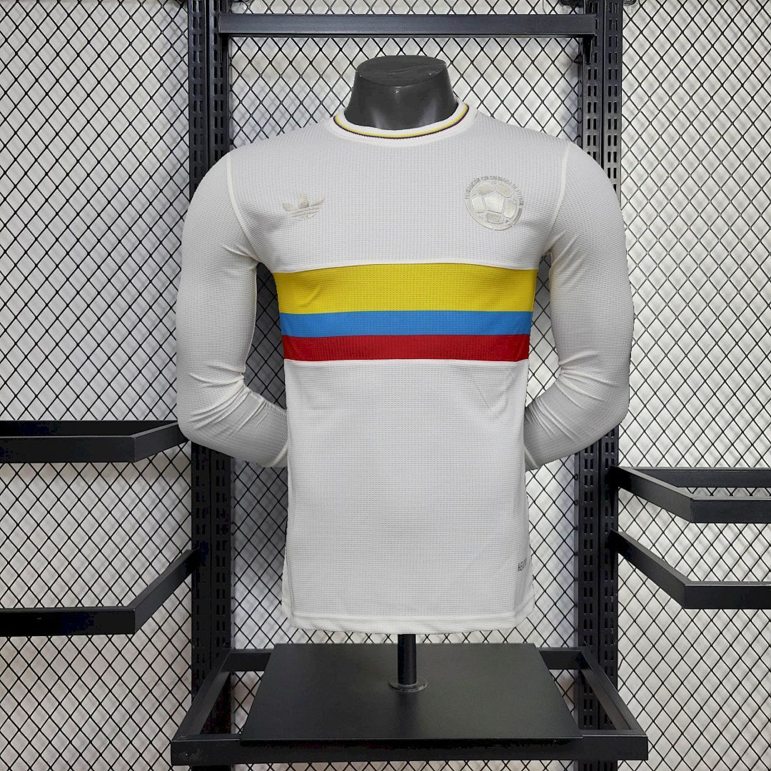 Colombie Maillot Domicile Version Joueur Manches Longues Edition Speciale