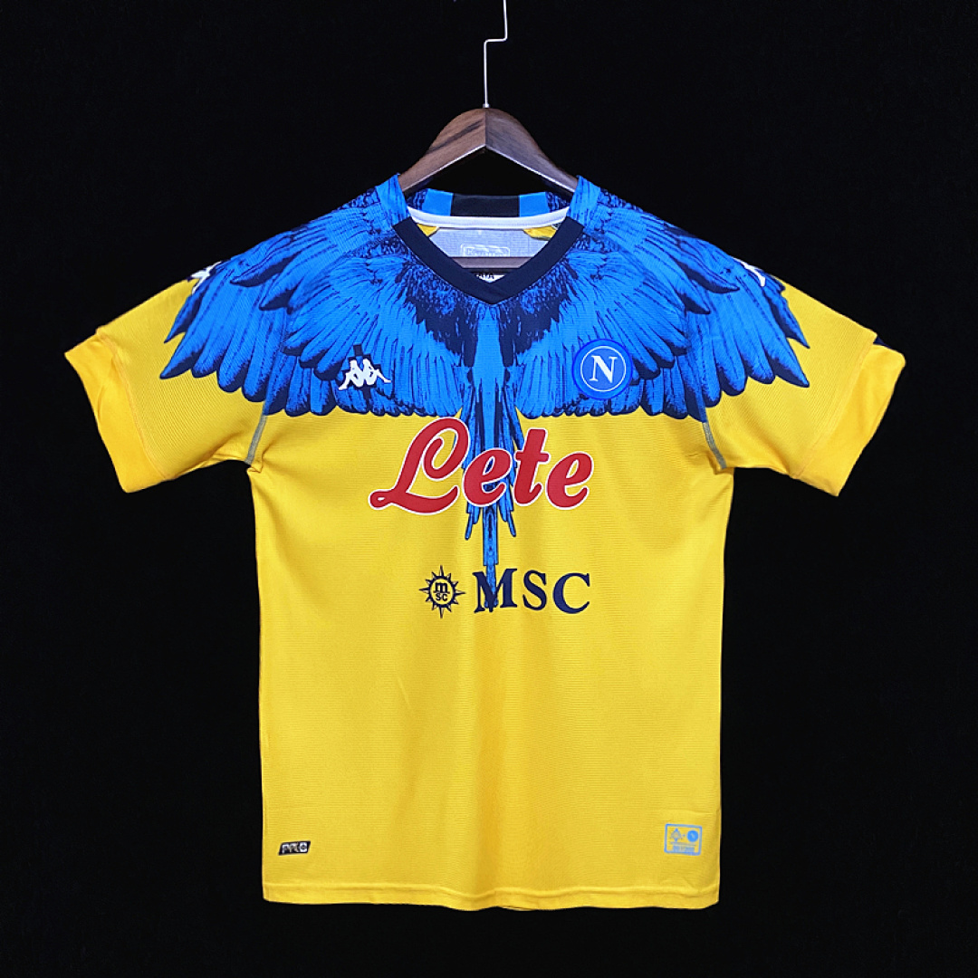 Kappa Marcelo Burlon Naples Joint Edition Yellow S 2Xl Maillot Domicile miniature 3