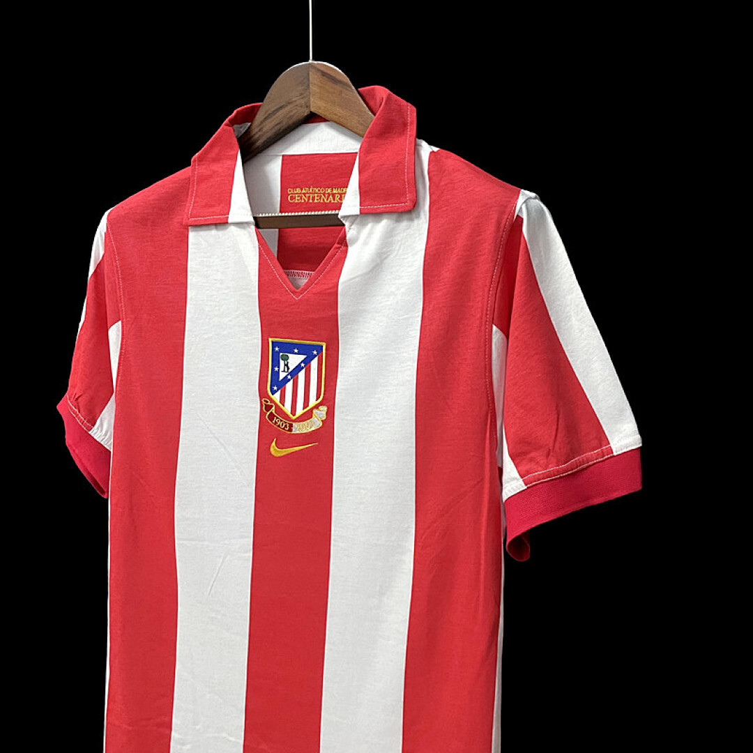 Atletico Madrid Maillot Domicile Retro 1903-2003 miniature 4