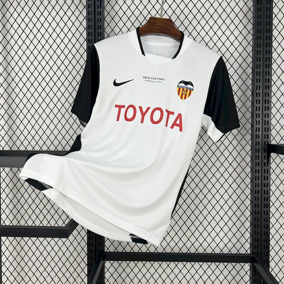 Valencia Cf 200304 Uefa Cup Final Maillot Domicile Retro