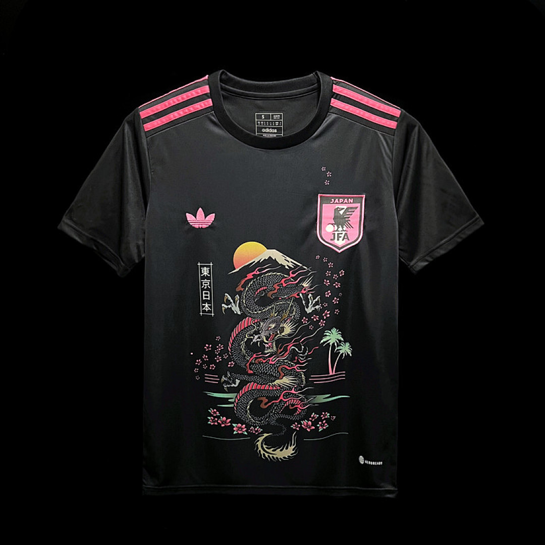 2324 Japanese Sakura Dragon Edition Black S Xxl Maillot Domicile
